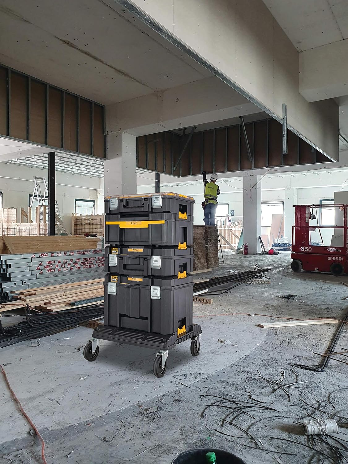 Dewalt Tstak 2.0 Walizka Systemowa, Czarny/Żółty, 44 x 30 x 38 cm - obrazek 3