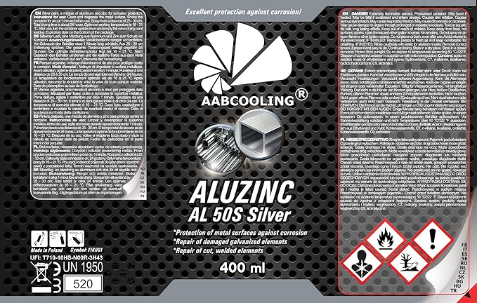 AABCOOLING Alucynk AL 50S Srebrny 400ml Podkład Cynkowy Lakierniczy - obrazek 6
