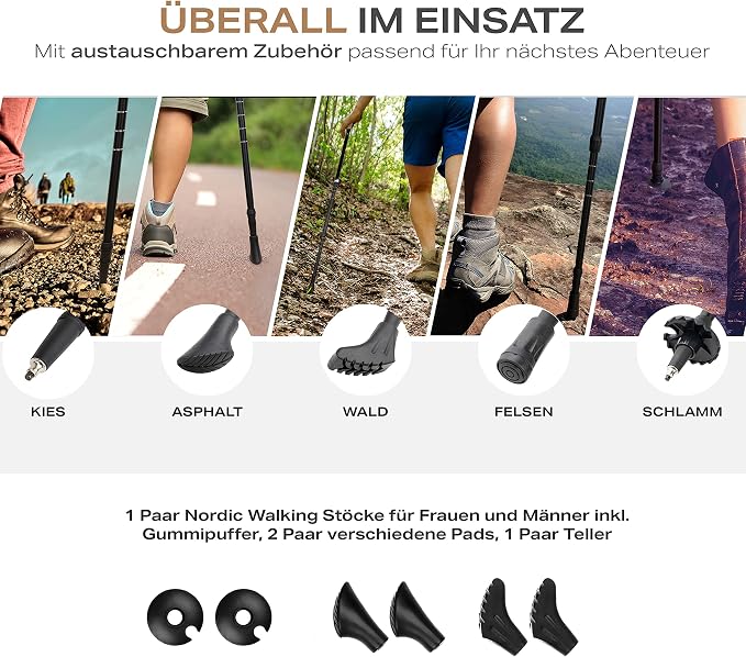 Attrac Nordic Walking Classic kijki trekkingowe 69-136 cm - obrazek 3
