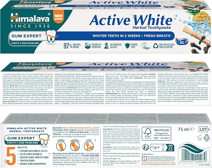 Himalaya Active White Fresh Gel - obrazek 2
