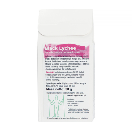 Long Man Tea - herbata czarna sypana Black Lychee 50 g - obrazek 2