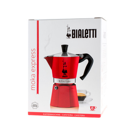 Bialetti kawiarka Moka Express 6tz czerwona - obrazek 2