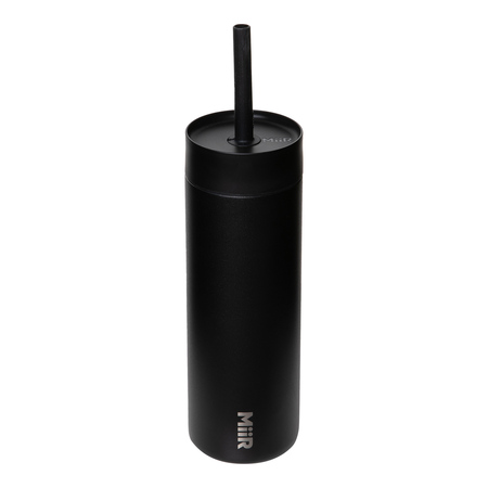 MiiR - Sipper Straw Bottle Czarna - Butelka termiczna ze słomką 470ml - obrazek 2