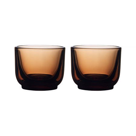 Fellow - zestaw dwóch szklanek Pirch Espresso 100 ml - Bursztynowy