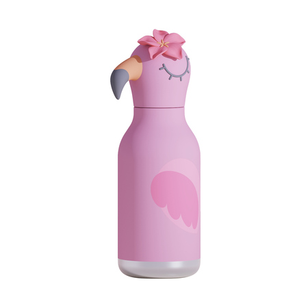 Asobu - Bestie Flaming - Butelka termiczna ze słomką 460 ml