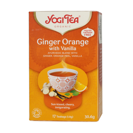 Yogi Tea - herbata ziołowa Ginger Orange with Vanilla EKO 17 saszetek