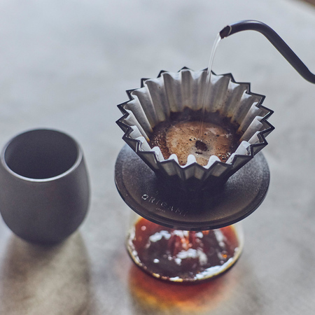 ORIGAMI - Podstawka pod dripper z żywicy czarna - obrazek 6