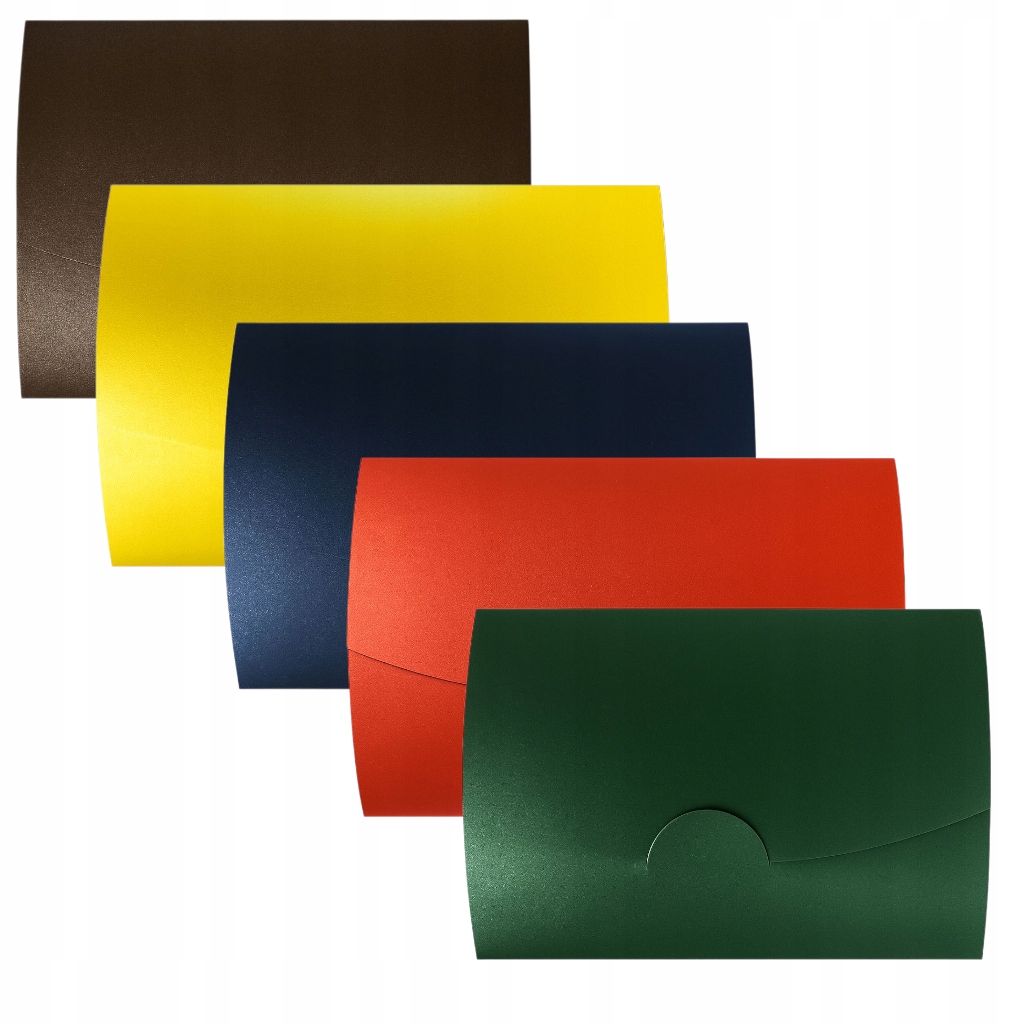 Koperty Ozdobne 6x10cm składane 220g zestaw kopert ozdobnych kolory