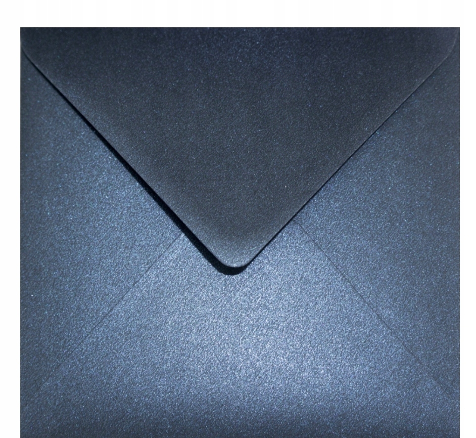 Koperty Kwadratowe 15x15cm Granatowy Metalik 120g Zestaw Papier
