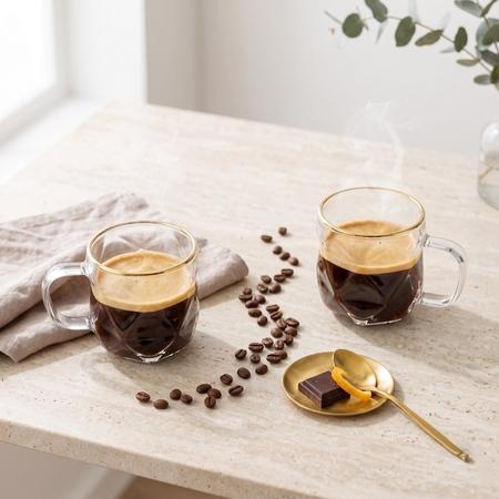 Vialli Design - filiżanki do espresso Geo Gold 120 ml - obrazek 6