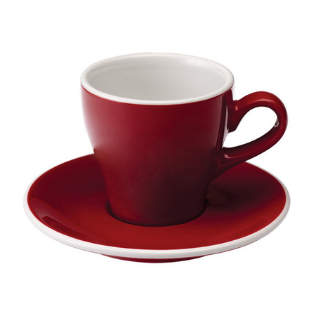 Loveramics Tulip - Filiżanka i spodek Cappuccino 180 ml - Red