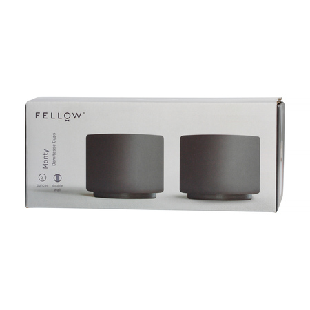 Fellow Monty Cup espresso set Kubek 90 ml - Czarny mat zestaw 2 szt. - obrazek 4