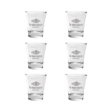 La Marzocco - zestaw 6 szklanek z miarką Shot Glass 60 ml