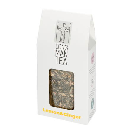 Long Man Tea - herbata zielona sypana Lemon & Ginger 80 g - obrazek 3