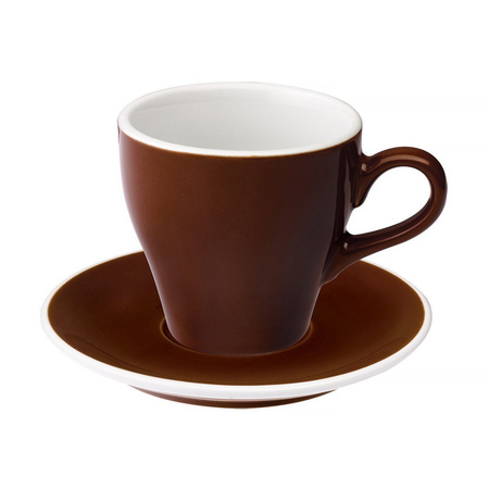 Loveramics Tulip - Filiżanka i spodek Cafe Latte 280 ml - Brown