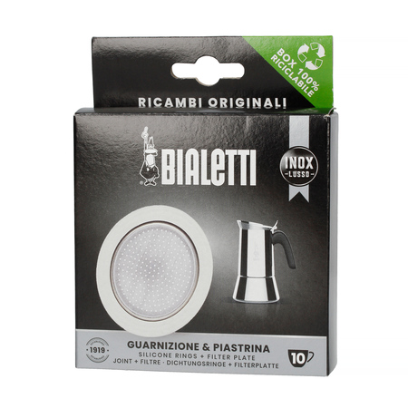 Bialetti - Uszczelka + Sitko do kawiarek stalowych Bialetti 10tz