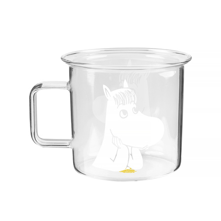 Moomin - Kubek szklany Migotka Biały nadruk 350ml transparentny - obrazek 2