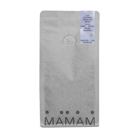 MAMAM - bezkofeinowa kawa ziarnista Kolumbia Asomujer Espresso 250 g