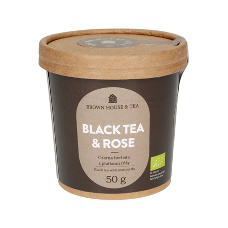 Brown House & Tea - herbata czarna sypana Black Tea & Rose EKO 50 g