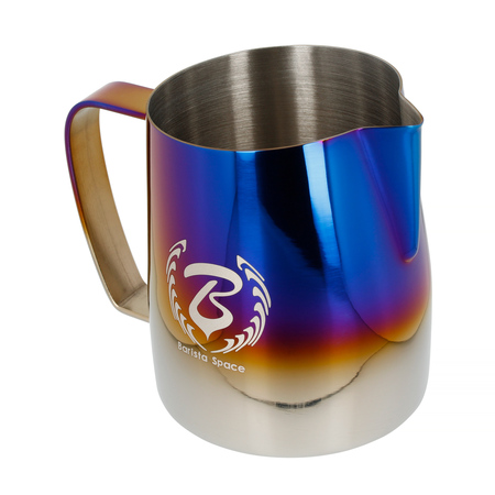 Barista Space - Dzbanek do mleka Titanium Half Blue 450ml - obrazek 2