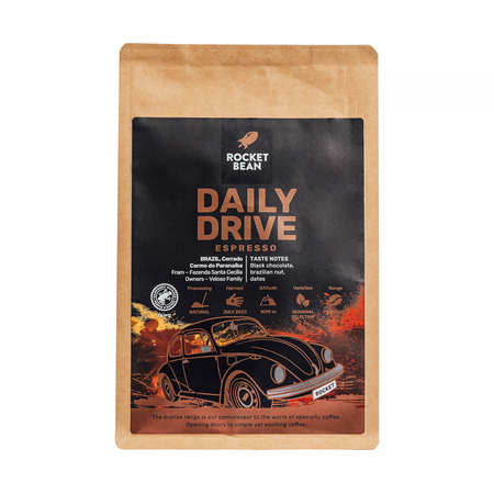 Rocket Bean - kawa ziarnista DAILY DRIVE Brazylia Natural Espresso 200 g