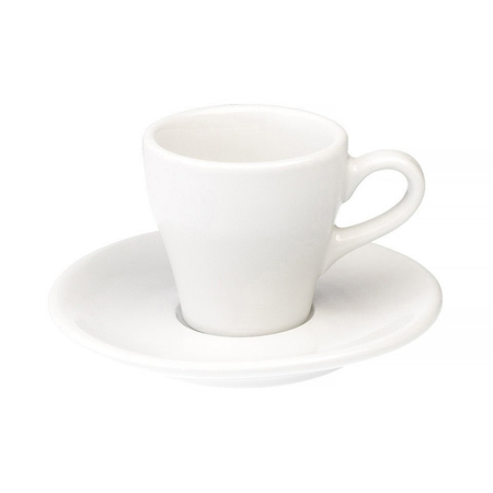 Loveramics Tulip - Filiżanka i spodek Espresso 80 ml - White