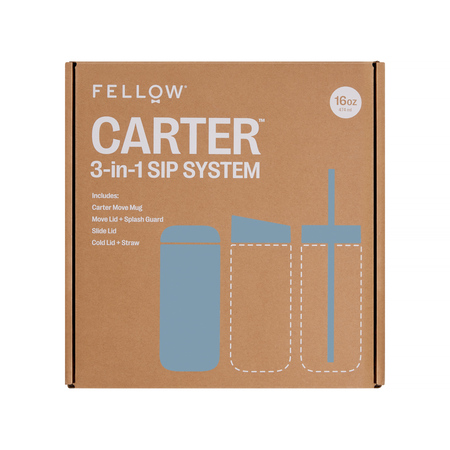 Fellow - Carter Move Mug 3 w 1 - Kubek termiczny + 3 nakrętki - Pudrowy niebieski 473 ml - obrazek 3