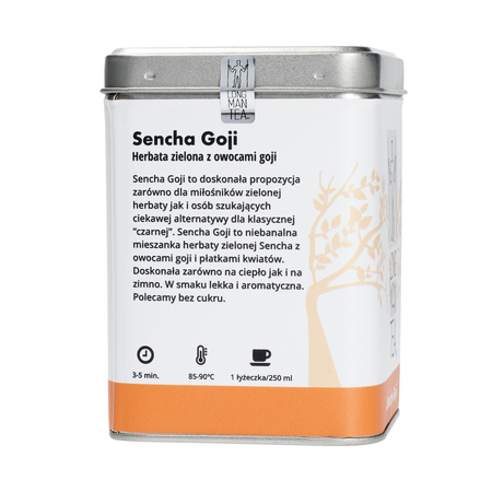 Long Man Tea - herbata zielona sypana Sencha Goji puszka 120 g - obrazek 3