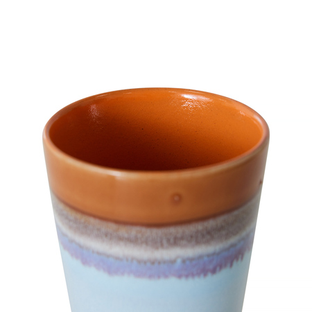 HKliving - Kubek ceramiczny Latte 70s Ash 300ml - obrazek 2