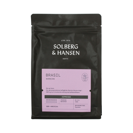Solberg & Hansen - kawa ziarnista Brazylia Fazenda Barreiro Espresso 250 g