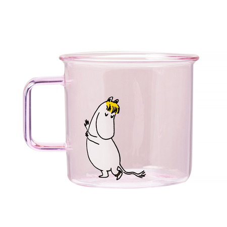 Moomin - Kubek szklany Migotka 350ml różowy