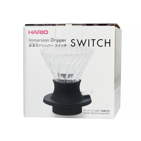 Hario - Zestaw Immersion Switch - drip szklany V60-02 + filtry - obrazek 3