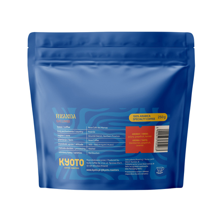 KYOTO - kawa ziarnista Rwanda Gicumbi Washed Filter 250 g - obrazek 2