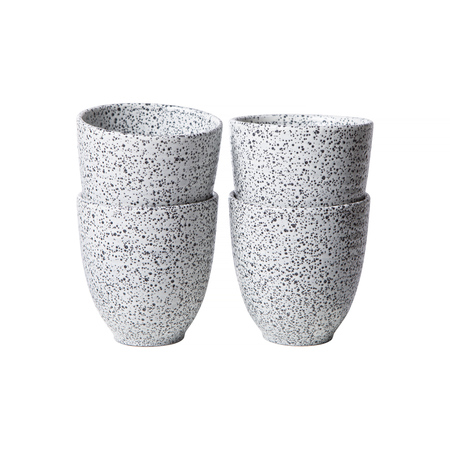 HKliving - Zestaw 4 kubków ceramicznych Gradient Ceramics Cream 295ml