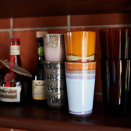 HKliving - Kubek ceramiczny Latte 70s Ash 300ml - obrazek 3