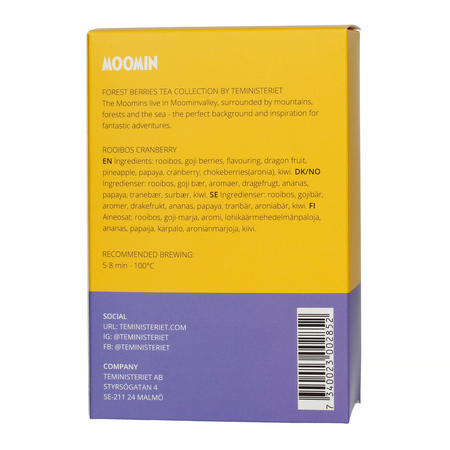 Teministeriet - herbata rooibos Moomin Rooibos Cranberry 20 saszetek - obrazek 2