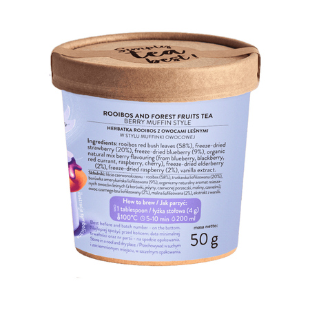 Brown House & Tea - herbata rooibos sypana Berry Muffin 50 g - obrazek 2