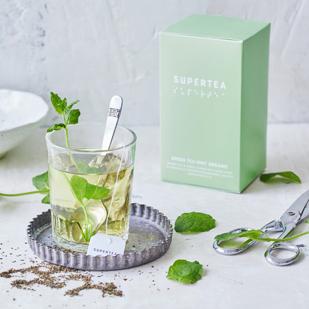 Teministeriet - herbata zielona Supertea Green Tea Mint EKO 20 saszetek - obrazek 3