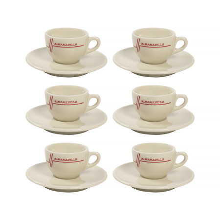 La Marzocco - zestaw 6 filiżanek ze spodkami do espresso Legacy 65ml