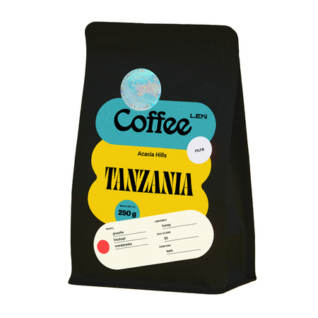 Leń Coffee - kawa ziarnista Tanzania Acacia Hills Honey Filter 250 g