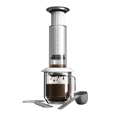 AeroPress Premium - Glass Coffe Maker White