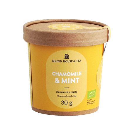 Brown House & Tea - herbata ziołowa sypana Chamomile & Mint EKO 30 g
