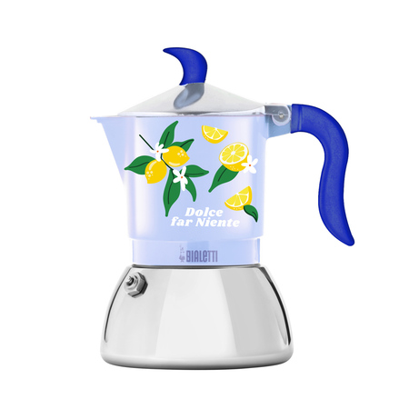 Bialetti - kawiarka Fiametta Induction 2tz Fruit Vibes - Niebieska