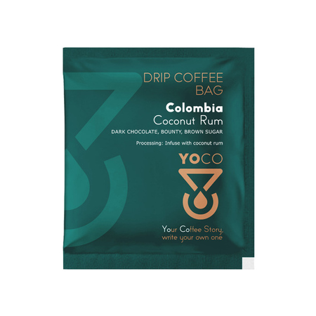 YOCO - kawa w saszetkach Kolumbia Coconut Rum Filter - 1 saszetka 12g