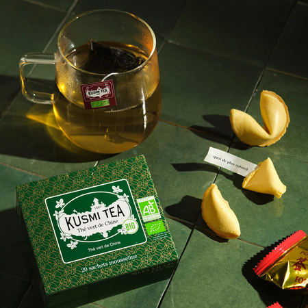 Kusmi Tea - herbata zielona Chinese Green Tea EKO 20 saszetek - obrazek 2