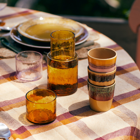 HKliving - Zestaw 6 kubków ceramicznych Valley 70s 230ml - obrazek 5