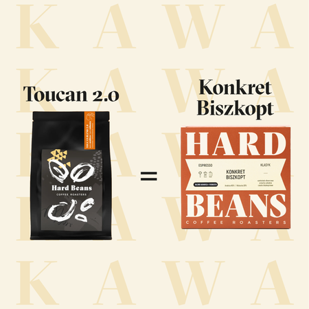 Hard Beans - kawa ziarnista KONKRET BISZKOPT Espresso 1 kg - obrazek 2